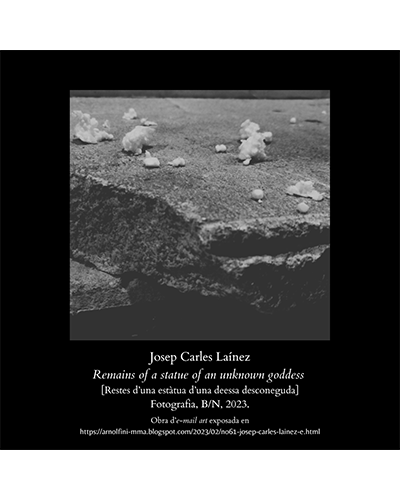 Remains of a statue of an unknown goddess